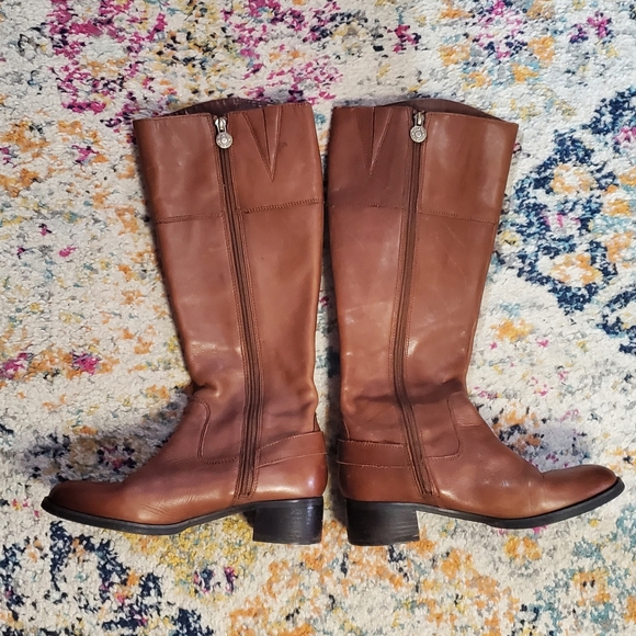 Franco Sarto 17" Chipper Leather Boot - Brown Women's Size 7 - Picture 4 of 6